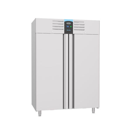  2 Türen Edelstahl Gastronomie Kühlschrank front