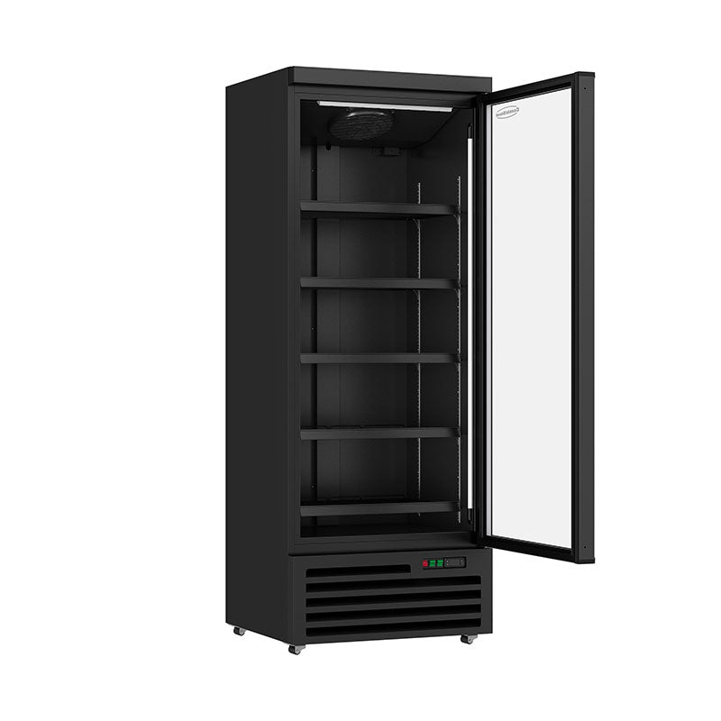 Getraenkekuehlschrank-schwarz-1-Tuer-offen