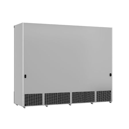 Getraenkekuehlschrank-silber-4-Tueren-hinten