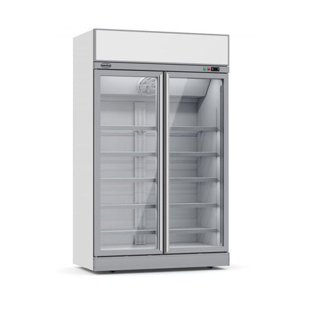 kuehlregal-mit-leuchtaufsatz-2-tueren-silber