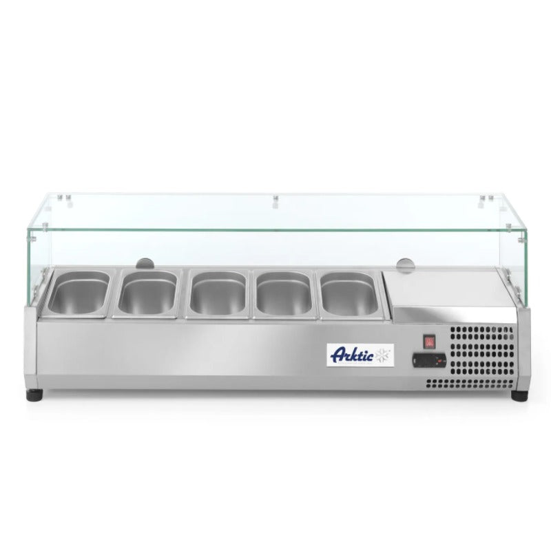 Aufsatz-Kühlvitrine Gastronorm 5x 1/4