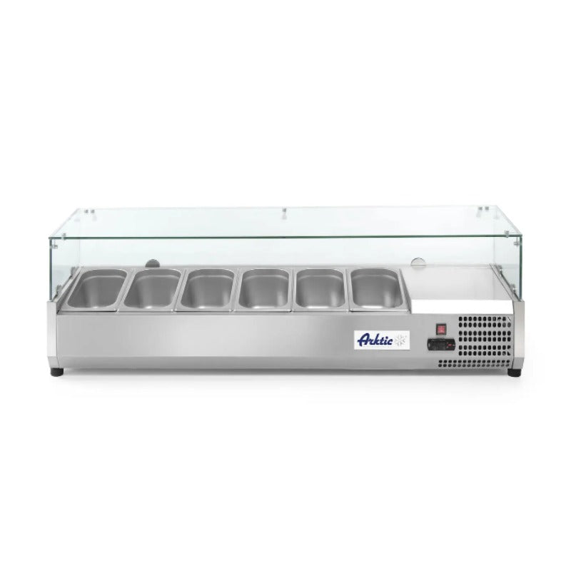 Aufsatz-Kühlvitrine Gastronorm 6x 1/3