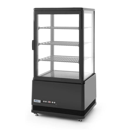 Aufsatz-Kühlvitrine Schwarz 68 Liter