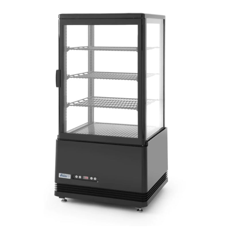 Aufsatz-Kühlvitrine Schwarz 68 Liter