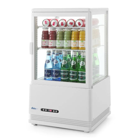 Aufsatz-Kühlvitrine Weiß 58 Liter