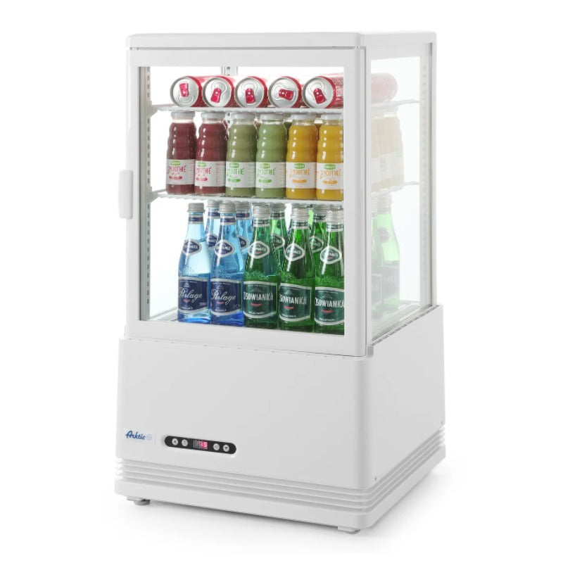 Aufsatz-Kühlvitrine Weiß 58 Liter