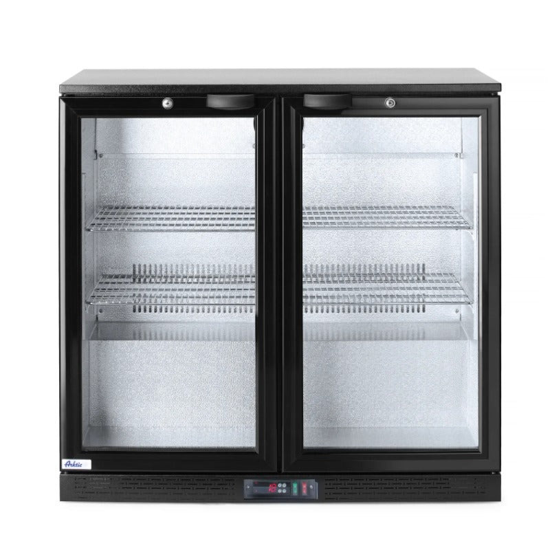 Backbar-Kühlschrank mit 2 Türen front 198 Liter