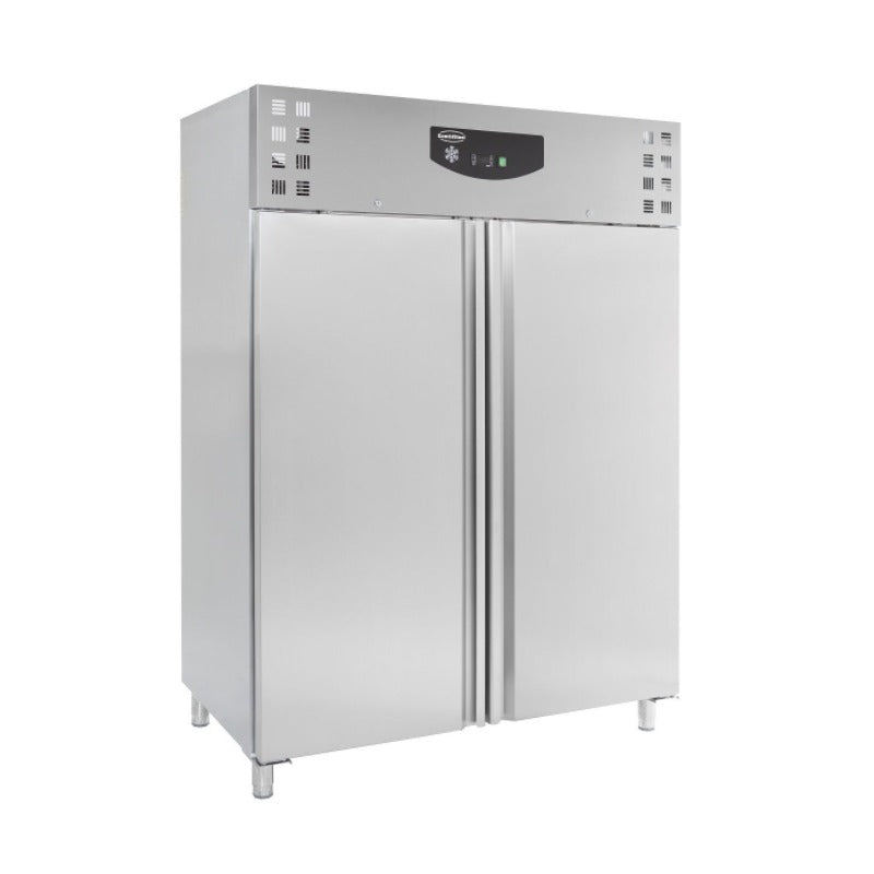 Edelstahl Gastronomie Kühlschrank 2 türen front