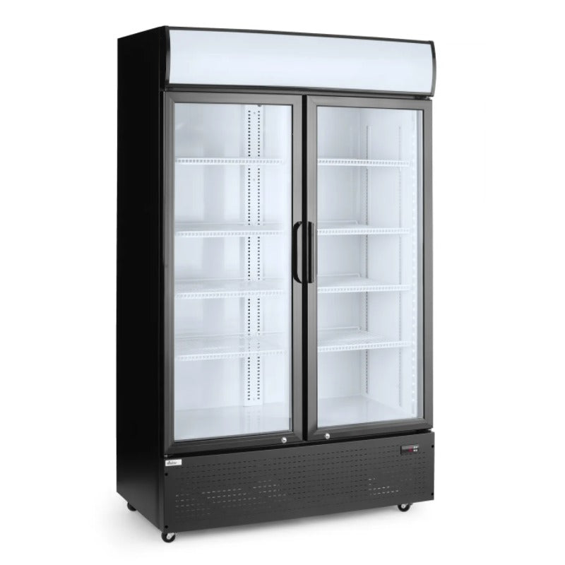 Glastürkühlschrank mit hinterleuchteter Blende front 512 Liter