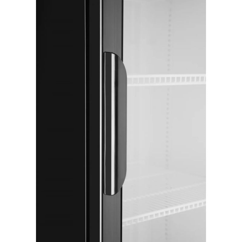 Glastürkühlschrank mit hinterleuchteter Blende griff 254 Liter