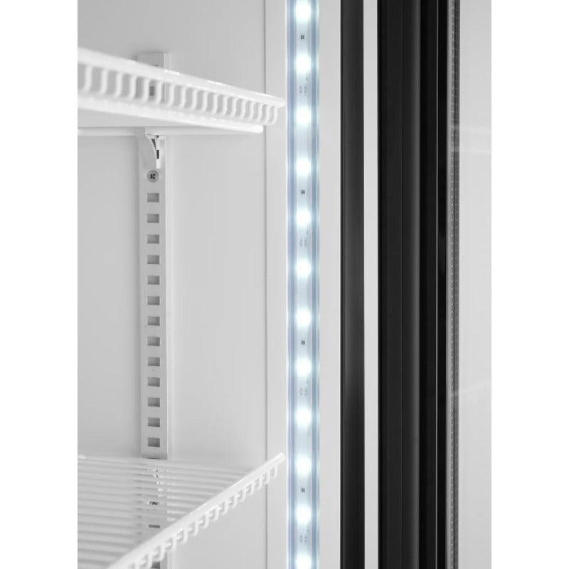 Glastürkühlschrank mit hinterleuchteter Blende led 254 Liter