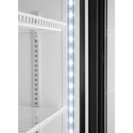 Glastürkühlschrank mit hinterleuchteter Blende led 254 Liter