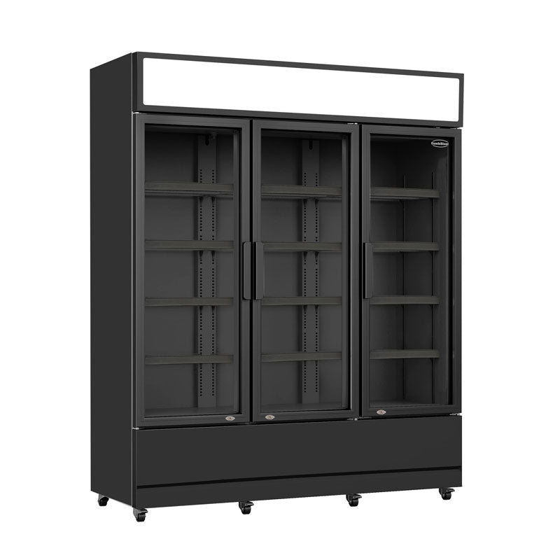 Kiosk Kühlschrank mit 3 Glastueren frontal