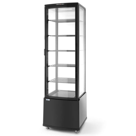 Kühlvitrine Schwarz seitlich 270 Liter