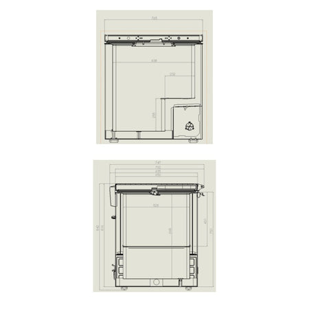 Mini Gefrierschrank Skizze