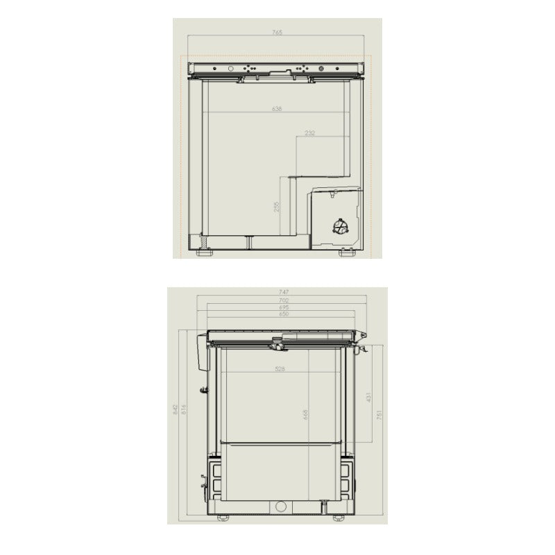 Mini Gefrierschrank Skizze
