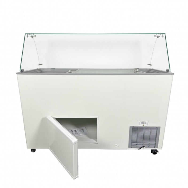 SPEISEISVITRINE 8x5 LTR weiss