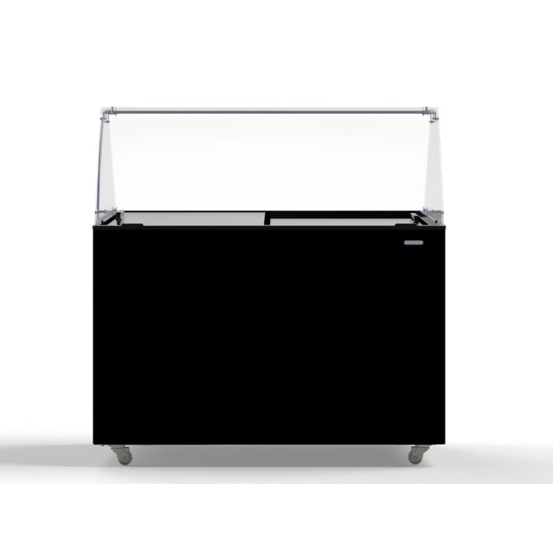 Speiseeisvitrine Java Schwarz 8x5 Liter Frontansicht