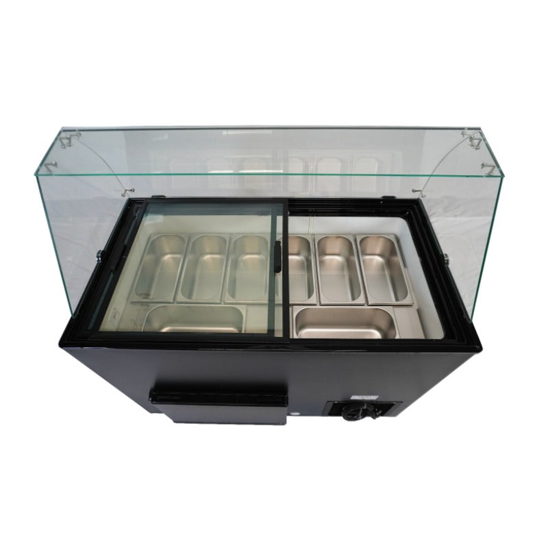 Speiseeisvitrine Java Schwarz 8x5 Liter innen