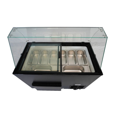 Speiseeisvitrine Java Schwarz 8x5 Liter innen