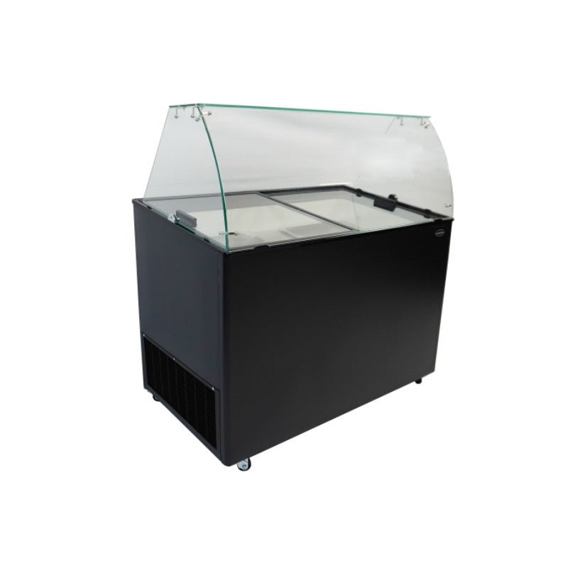 Speiseeisvitrine Java Schwarz 8x5 Liter linke Seite