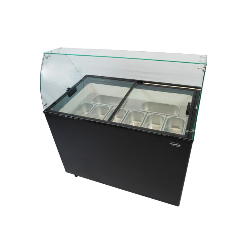 Speiseeisvitrine Java Schwarz 8x5 Liter oben