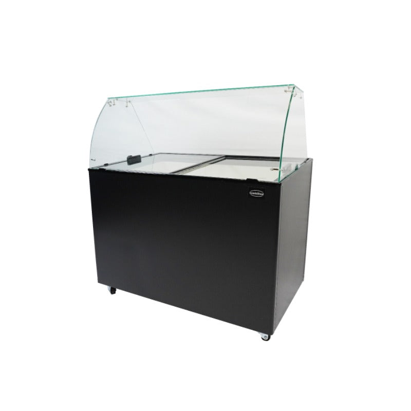 Speiseeisvitrine Java Schwarz 8x5 Liter rechte Seite