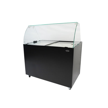 Speiseeisvitrine Java Schwarz 8x5 Liter rechte Seite