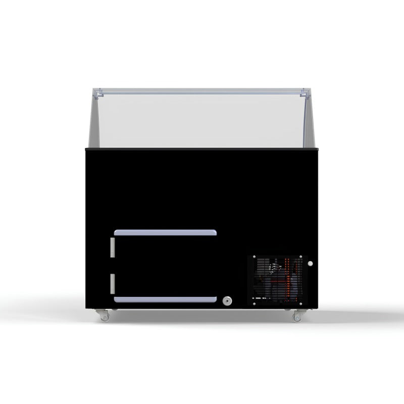 Speiseeisvitrine Java Schwarz 8x5 Liter Hinteransicht