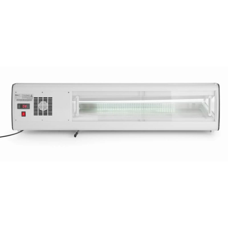 Sushi-Vitrine 5x GN 1/3 Edelstahl hinten