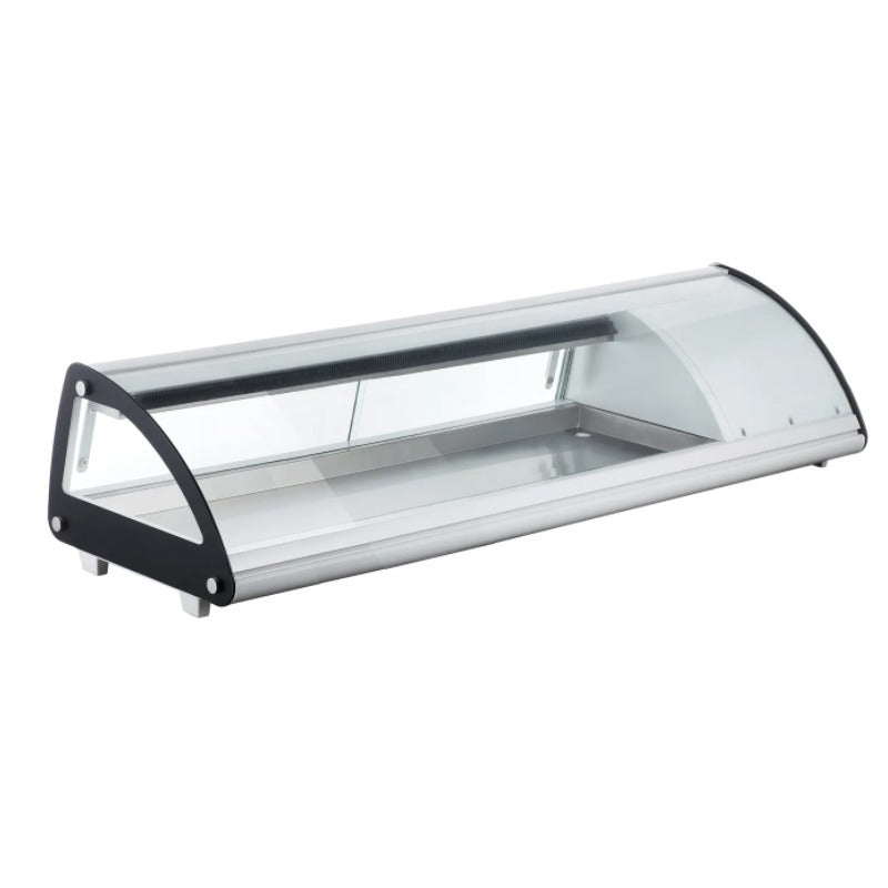 Sushi-Vitrine 5x GN 1/3 Edelstahl seitlich