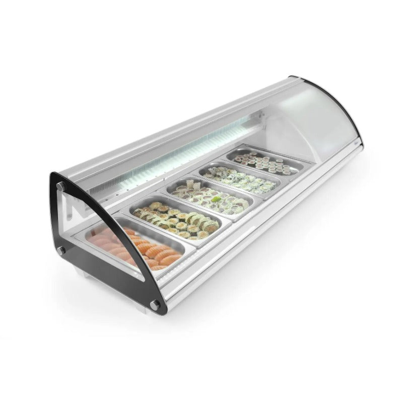 Sushi Kühlvitrine mit Sushi